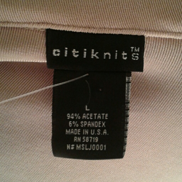 Citiknit L Flyaway Tie Front Jacket Cardigan Stretchy NEW Tan - Picture 6 of 7